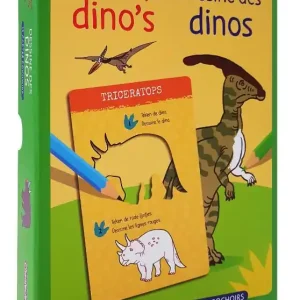 Zo teken je dino's - 12 sjabloonkaarten / Dessine des dinos – 12 cartes pochoirs Koopje